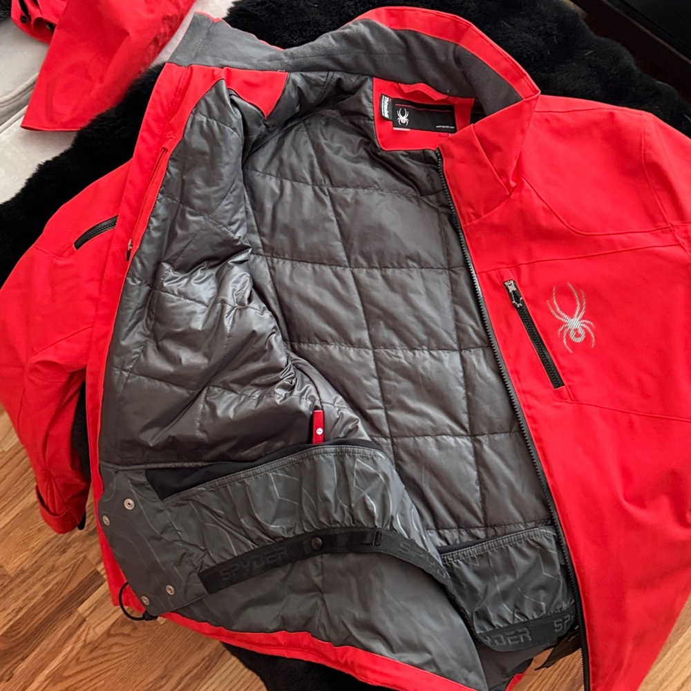 Spyder Men's Vibrant Red Ski Jacket - Picture 8 of 8